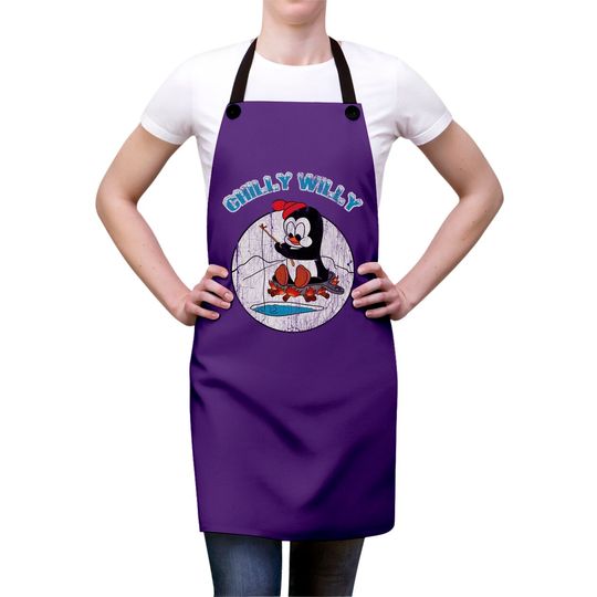Distressed Chilly willy - Chilly Willy - Aprons