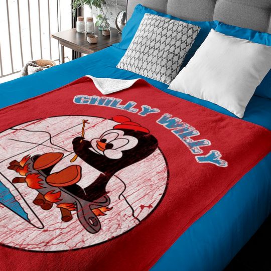 Distressed Chilly willy - Chilly Willy - Baby Blankets