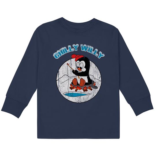 Discover Distressed Chilly willy - Chilly Willy -  Kids Long Sleeve T-Shirts