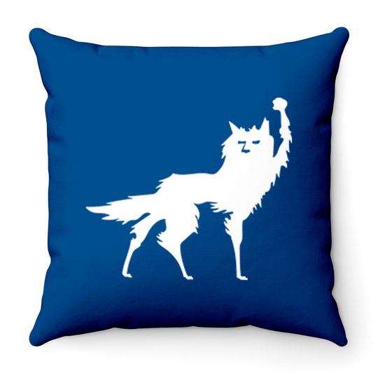 Fantastic Mr Fox - Wolf - Canis Lupus - Simple - Fantastic Mr Fox - Throw Pillows