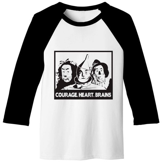 Lion. Tin Man. Scarecrow - Wizard Of Oz - Baseball Tees