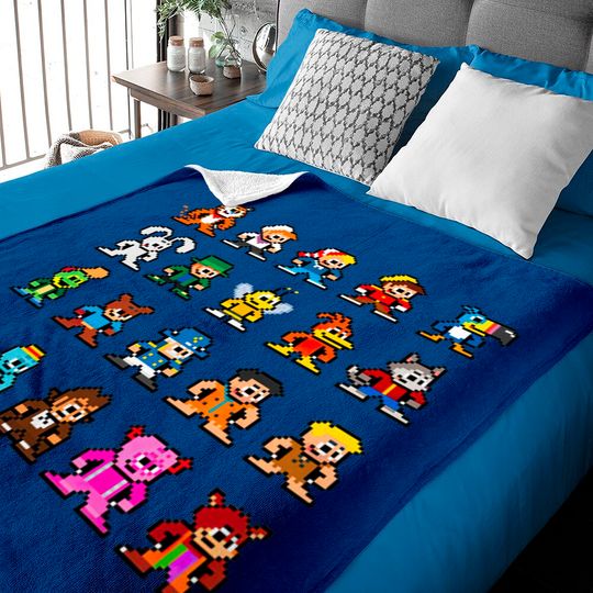Retro Breakfast Cereal Mascots - Cereal - Baby Blankets