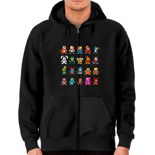 Retro Breakfast Cereal Mascots - Cereal - Zip Hoodies