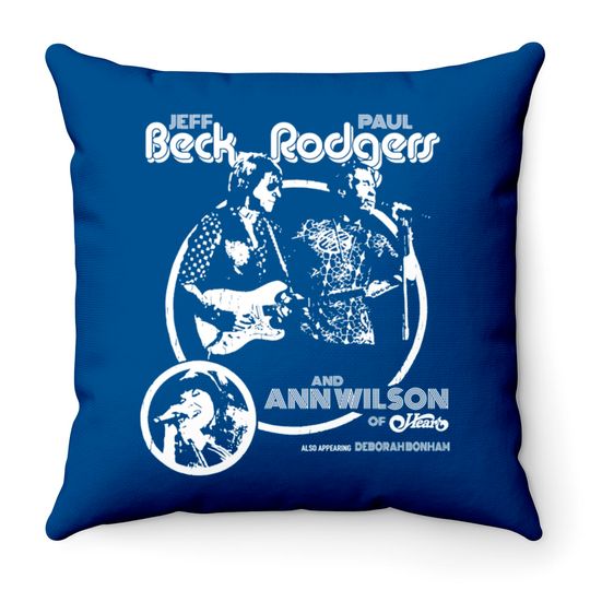 Discover Jeff Beck Paul Rodgers - In Concert - Jeff Beck - Throw Pillows