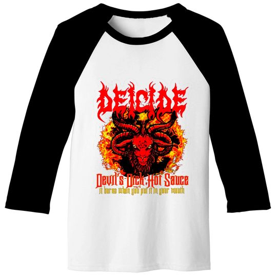 The Devils D*ck Hot Sauce - Metal Bands - Baseball Tees