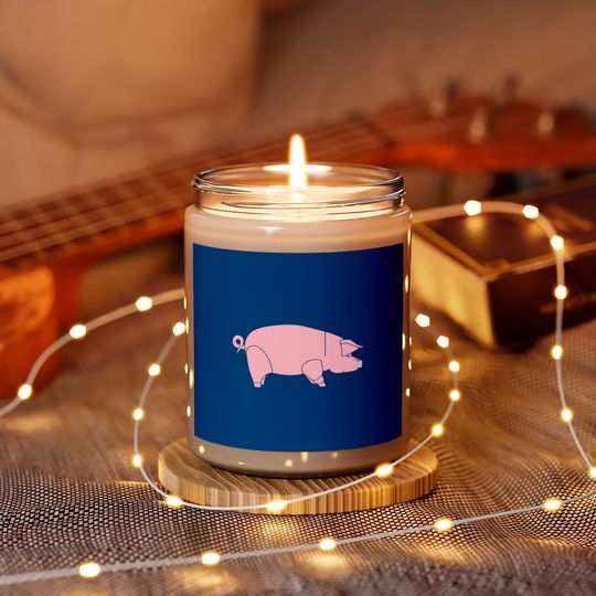 PIG FLOYD Scented Candle, the 70s Scented Candles, Pink Floyd Scented Candle, pink floyd Scented Candle, retro Scented Candle,rock Scented Candle, pink pig - Pink Floyd - Scented Candle