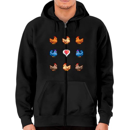 Stardew Valley Chickens - Stardew Valley - Zip Hoodies