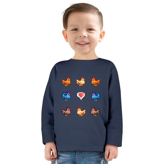 Stardew Valley Chickens - Stardew Valley -  Kids Long Sleeve T-Shirts