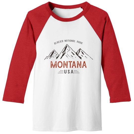 Vintage Glacier National Park - Glacier National Park - Baseball Tees