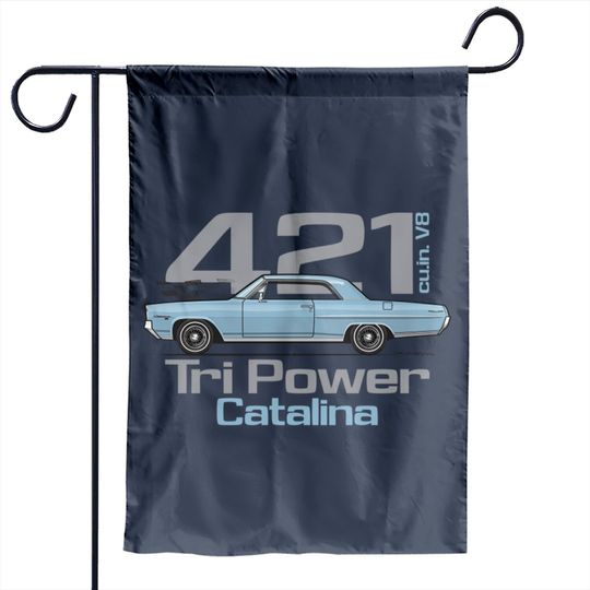 Tri Power 421-Skyline Blue - 64 Pontiac Catalina - Garden Flags