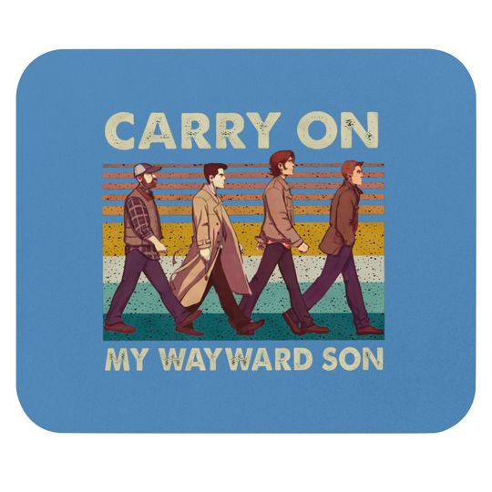 Supernatural Carry On My Wayward Son Abbey Road Vintage Mouse Pads