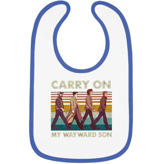 Supernatural Carry On My Wayward Son Abbey Road Vintage Bibs
