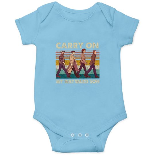 Discover Supernatural Carry On My Wayward Son Abbey Road Vintage Onesies