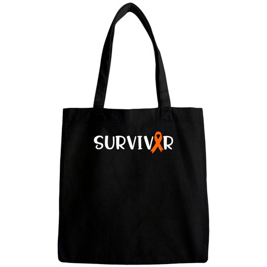 Survivor, Leukemia Cancer Awareness Bags, Leukemia Awareness, Personalization, Orange Ribbon Bags, Stronger Than Cancer,