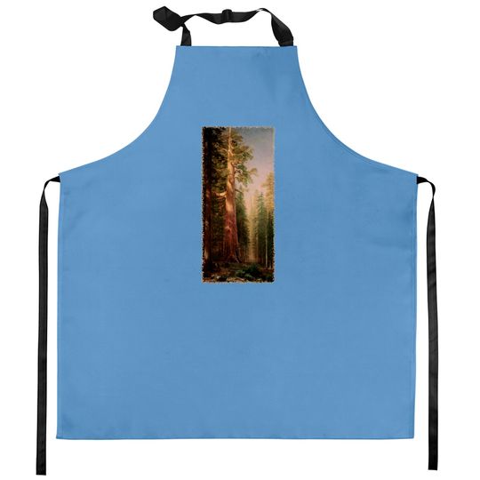 Redwood Trees by Albert Bierstadt - Redwood Trees - Kitchen Aprons