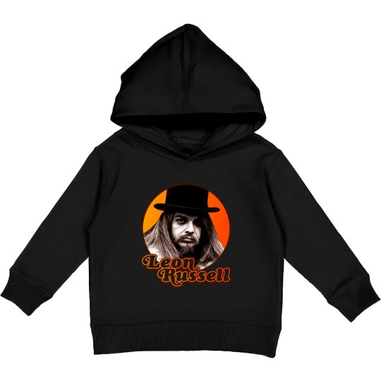 Leon Russell ))(( Retro Country Folk Legend - Leon Russell - Kids Pullover Hoodies