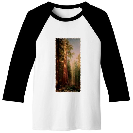 Redwood Trees by Albert Bierstadt - Redwood Trees - Baseball Tees