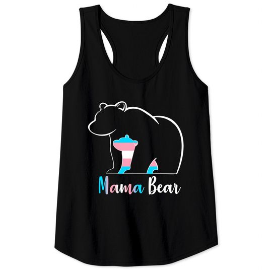 LGBT Mama Bear Transgender Pride Equal Rights Rainbow Flag Tank Tops
