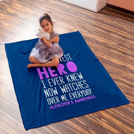 The Bravest Hero Alzheimer'S Awareness - Awareness - Baby Blankets