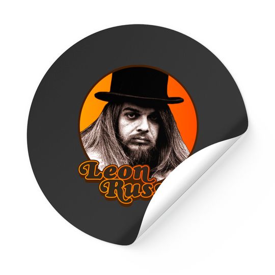 Leon Russell ))(( Retro Country Folk Legend - Leon Russell - Stickers