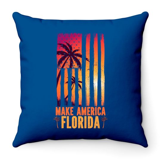 Discover Desantis 2024 Make America Florida - Make America Florida - Throw Pillows