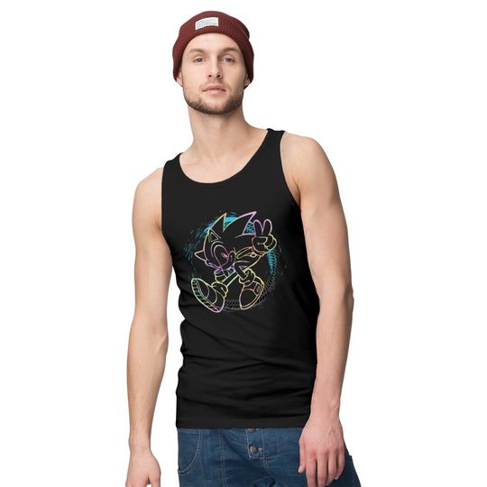 Sonic The Hedgehog - Sonic Full Speed - Type B - Colorful - Sonic The Hegdehog - Tank Tops