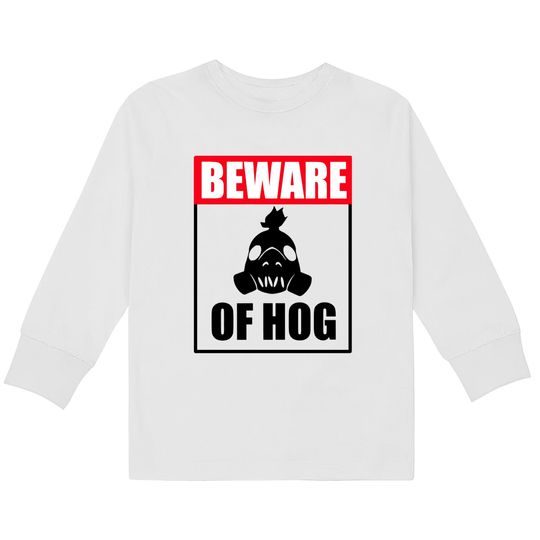 Discover Beware of Hog - Nerd -  Kids Long Sleeve T-Shirts