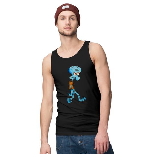 Grumpy Squidward - Squidward - Tank Tops