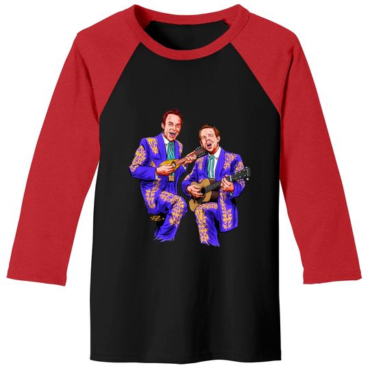 The Louvin Brothers - An illustration by Paul Cemmick - The Louvin Brothers - Baseball Tees