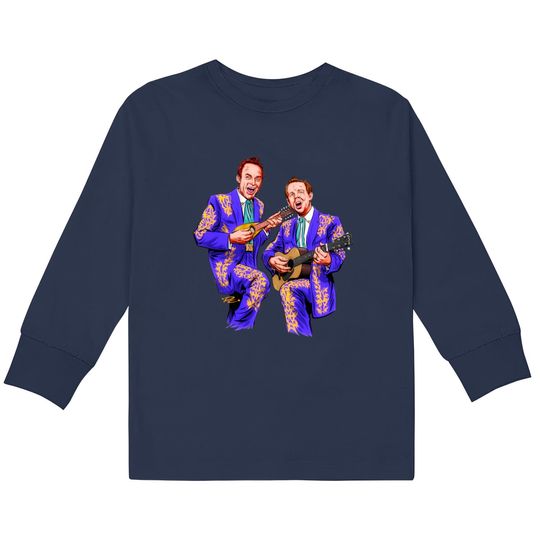 Discover The Louvin Brothers - An illustration by Paul Cemmick - The Louvin Brothers -  Kids Long Sleeve T-Shirts