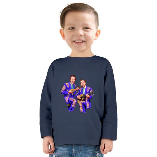 The Louvin Brothers - An illustration by Paul Cemmick - The Louvin Brothers -  Kids Long Sleeve T-Shirts