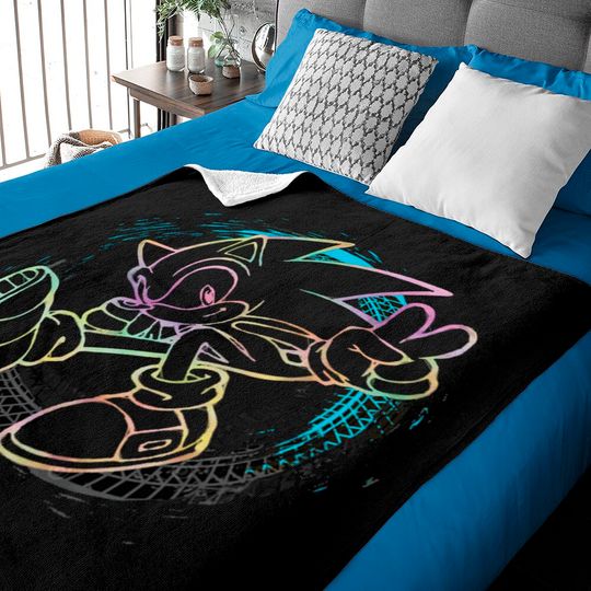Discover Sonic The Hedgehog - Sonic Full Speed - Type B - Colorful - Sonic The Hegdehog - Baby Blankets
