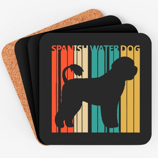 Discover Vintage 1970s Spanish Water Dog Dog Owner Gift - Spanish Water Dog - Coasters
