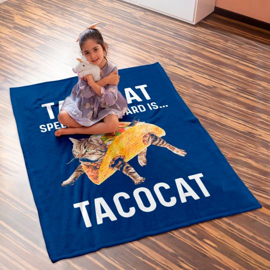 Tacocat Spelled Backward Is Tacocat | Love Cat And Taco Baby Blankets