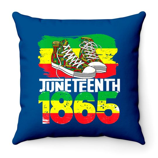 Juneteenth June 19 1865 Black African American Independence Throw Pillows