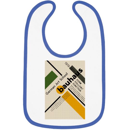Bauhaus German Art School Retro Vintage Poster Design Bibs - Bauhaus - Bibs