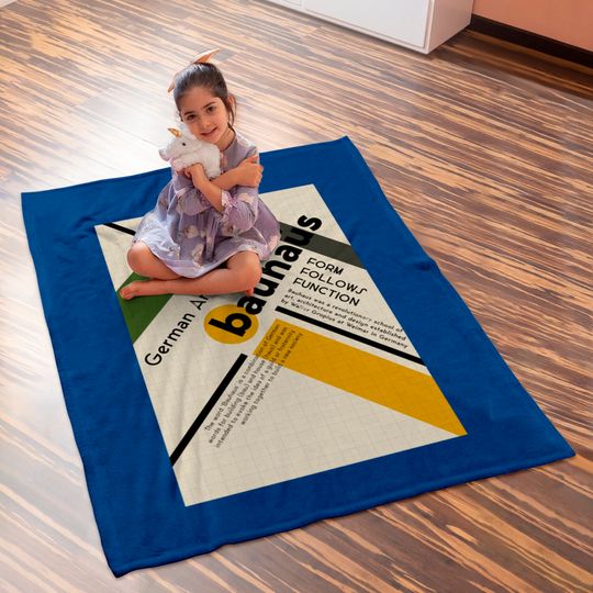 Bauhaus German Art School Retro Vintage Poster Design Baby Blankets - Bauhaus - Baby Blankets