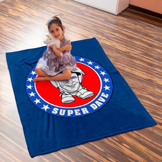 Super Dave logo - Super Dave Osborne - Baby Blankets