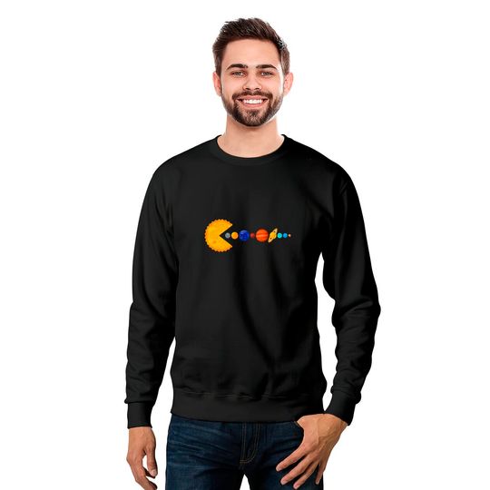 Pacman Eating Planets - Pacman - Sweatshirts