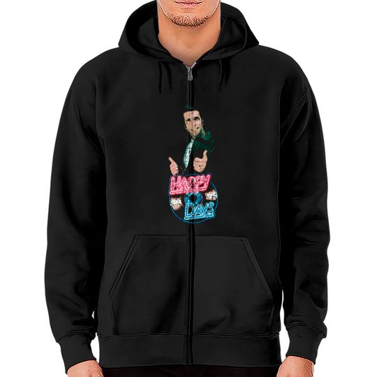 Happy Days, distressed - Happy Days - Zip Hoodies
