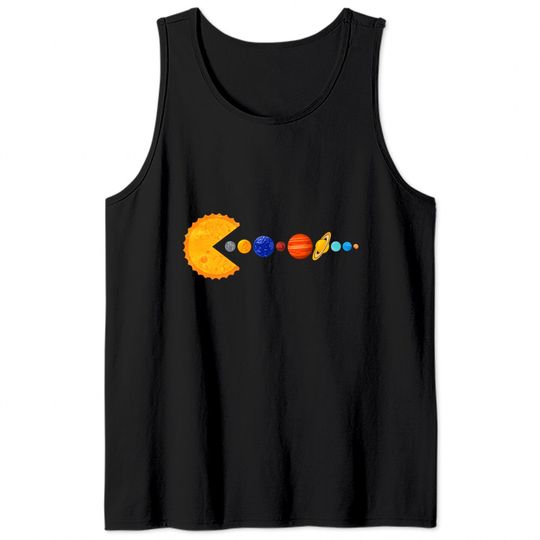 Pacman Eating Planets - Pacman - Tank Tops