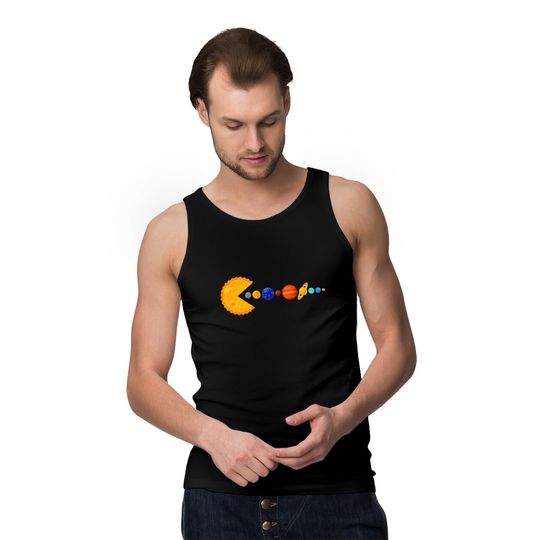 Pacman Eating Planets - Pacman - Tank Tops