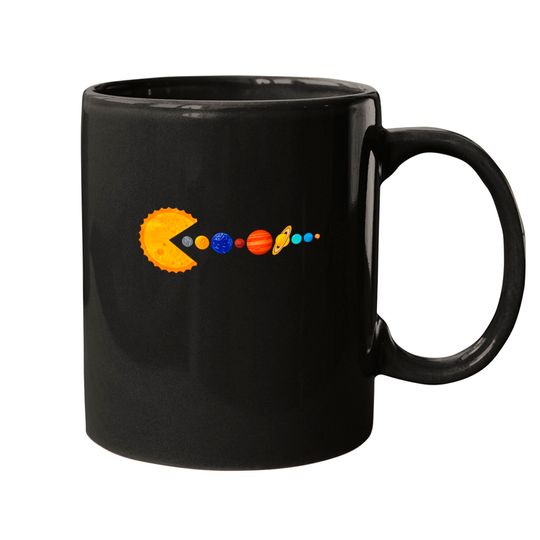 Pacman Eating Planets - Pacman - Mugs