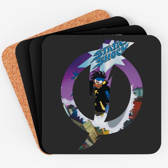 Static Shock Logo - Static Shock - Coasters