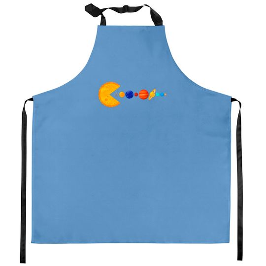 Pacman Eating Planets - Pacman - Kitchen Aprons