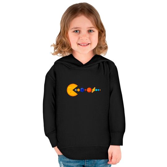 Pacman Eating Planets - Pacman - Kids Pullover Hoodies