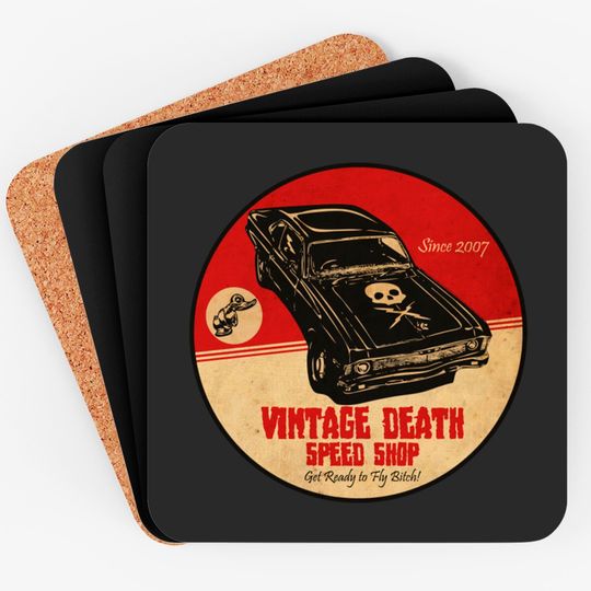 Discover Vintage Death Speed Shop - Deathproof - Coasters