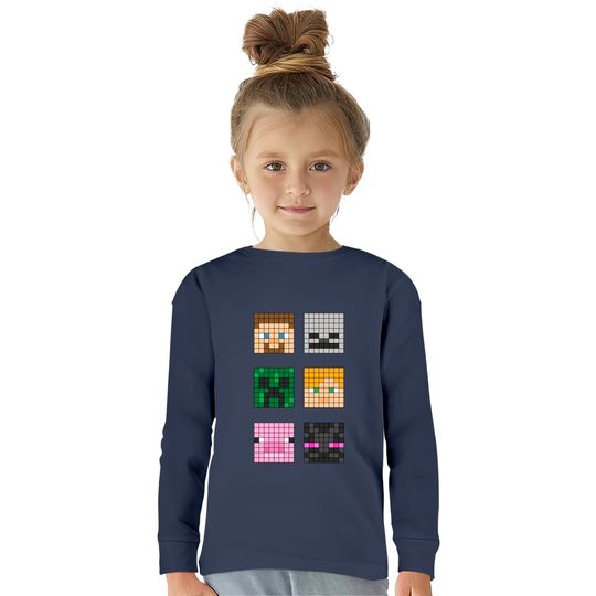 Famous characters - Minecraft -  Kids Long Sleeve T-Shirts