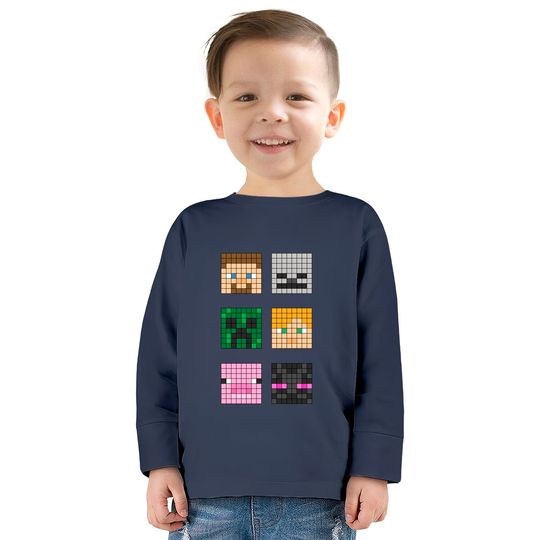 Famous characters - Minecraft -  Kids Long Sleeve T-Shirts