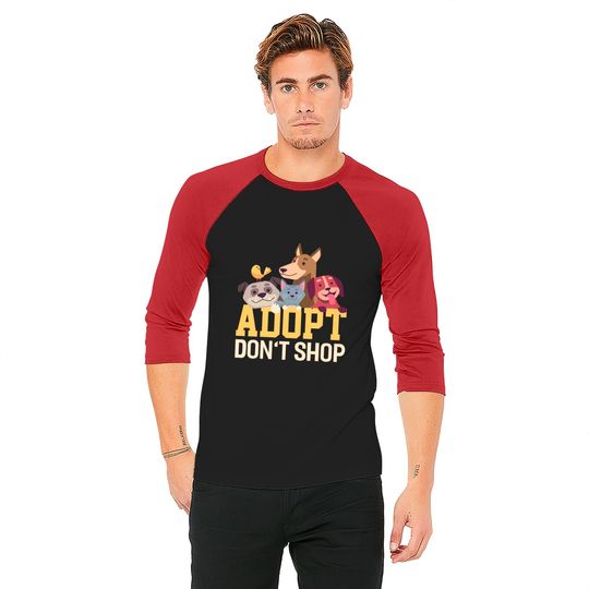 Adopt Dont Shop Funny Animal Rescue Foster - Animal - Baseball Tees
